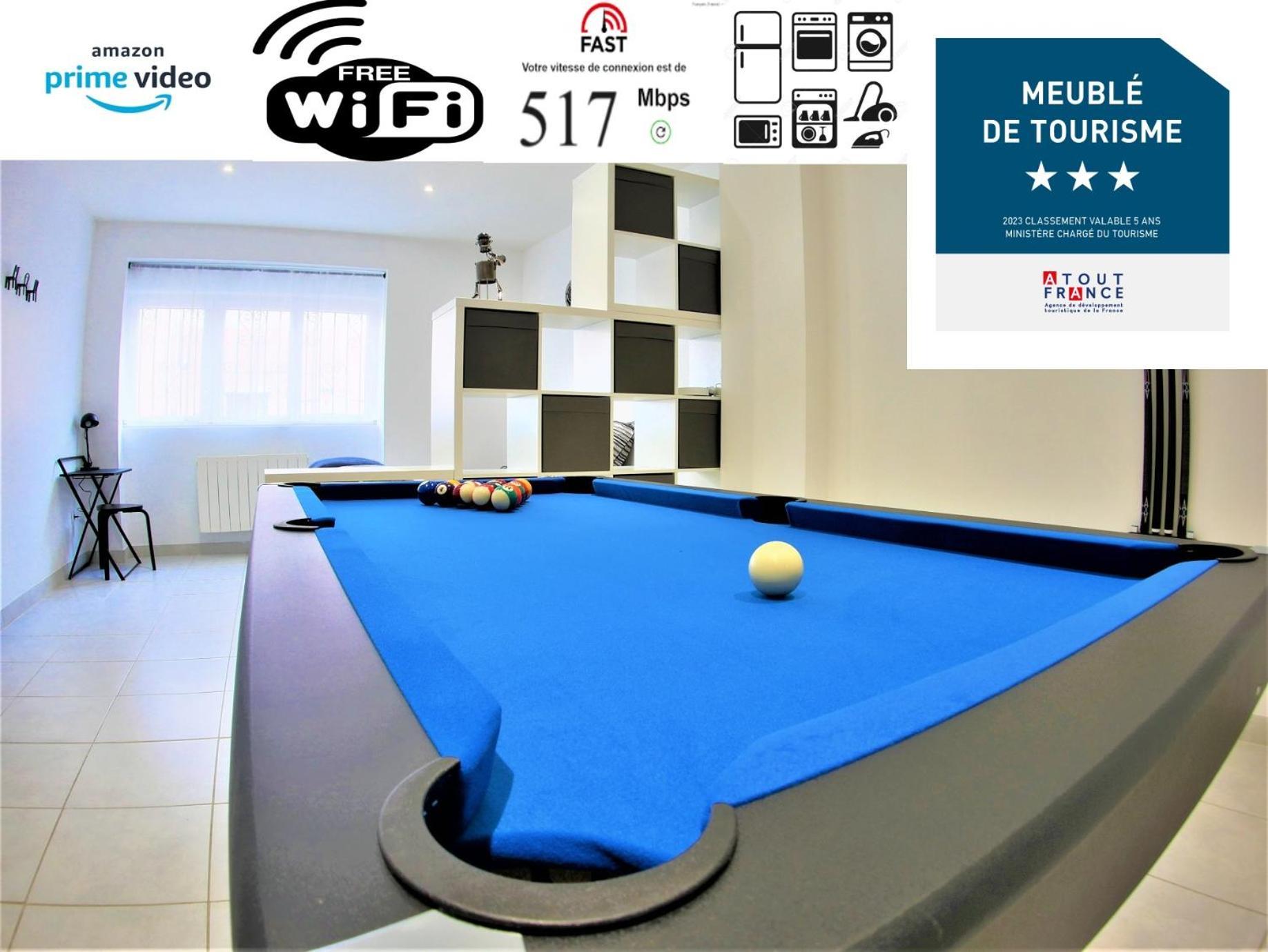 Apartamento Le Salsero T4 De 93m2 En Centre Avec Billard Clim Prime Video Wifi Fibre